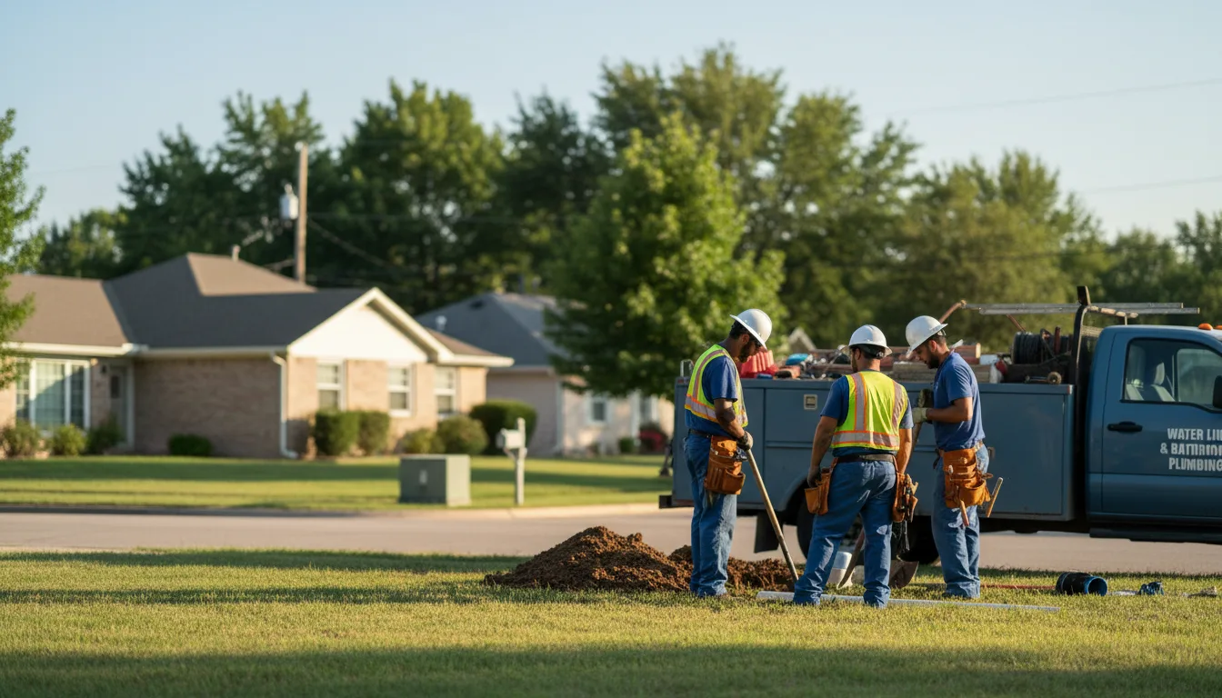 Residential water line and bathroom plumbing service in Mabel, MN